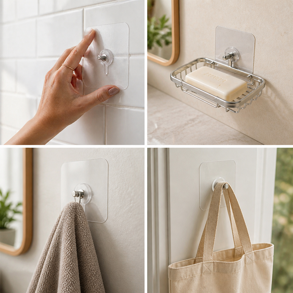 Damage-Free Strong Adhesive Wall Hook (Holds 10 kg)