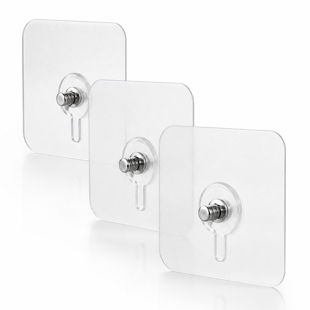 Damage-Free Strong Adhesive Wall Hook (Holds 10 kg)