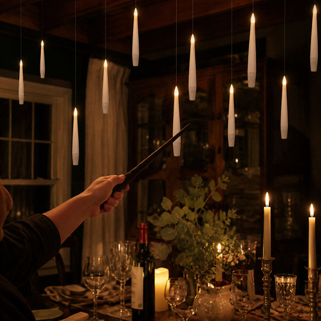 Flameless Floating Candles (Magic Wand Remote)