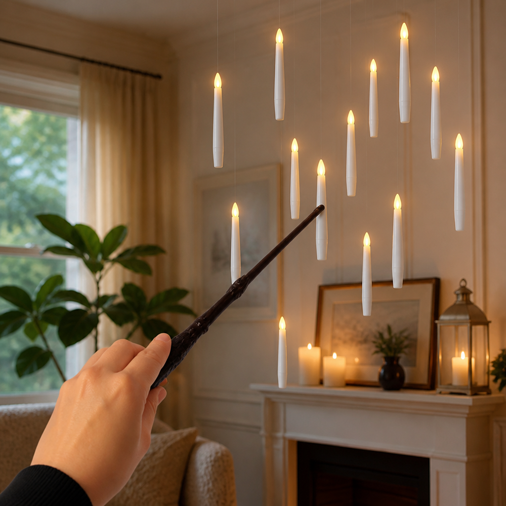 Flameless Floating Candles (Magic Wand Remote)