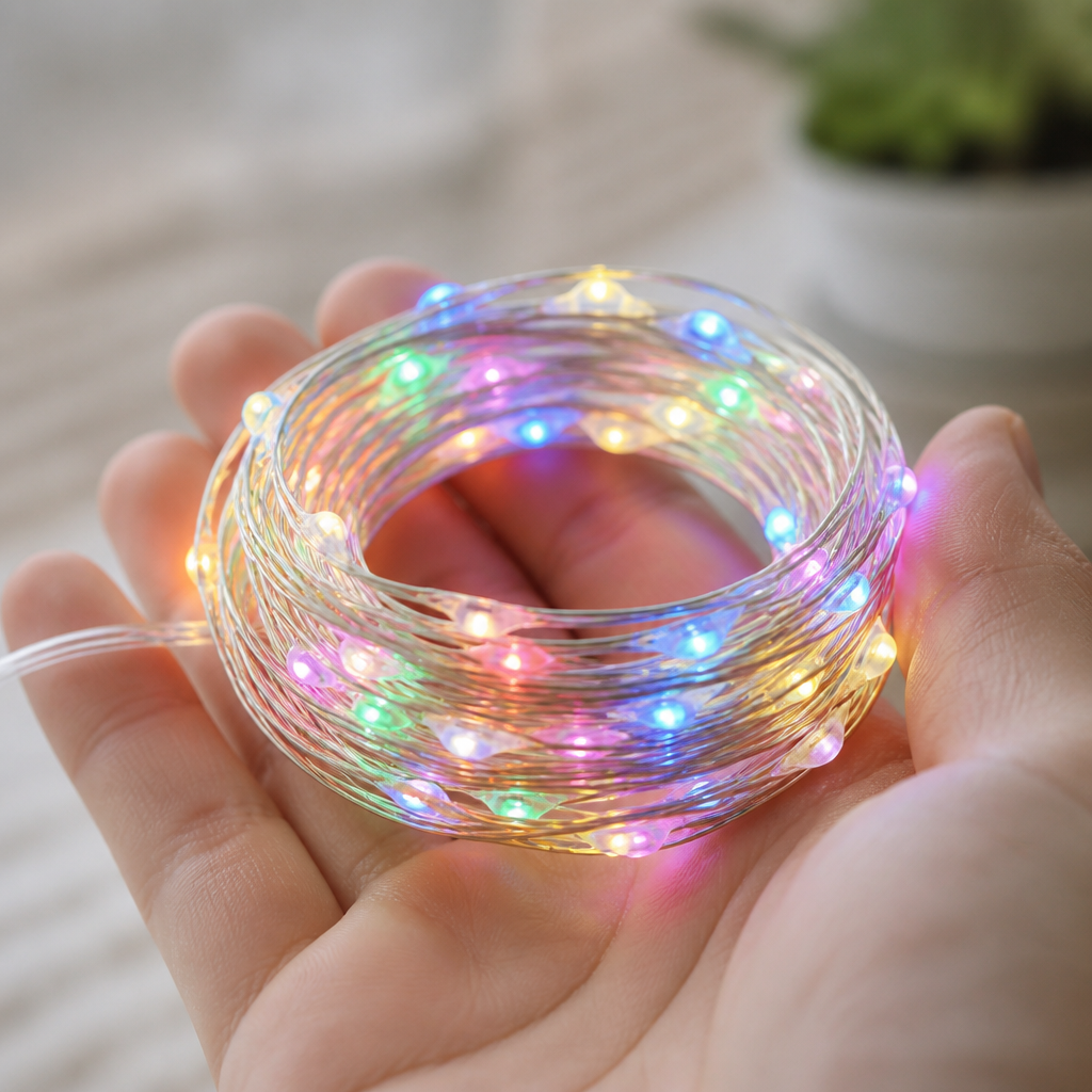 Flexible Waterproof Copper Wire LED String Lights (8 Modes)
