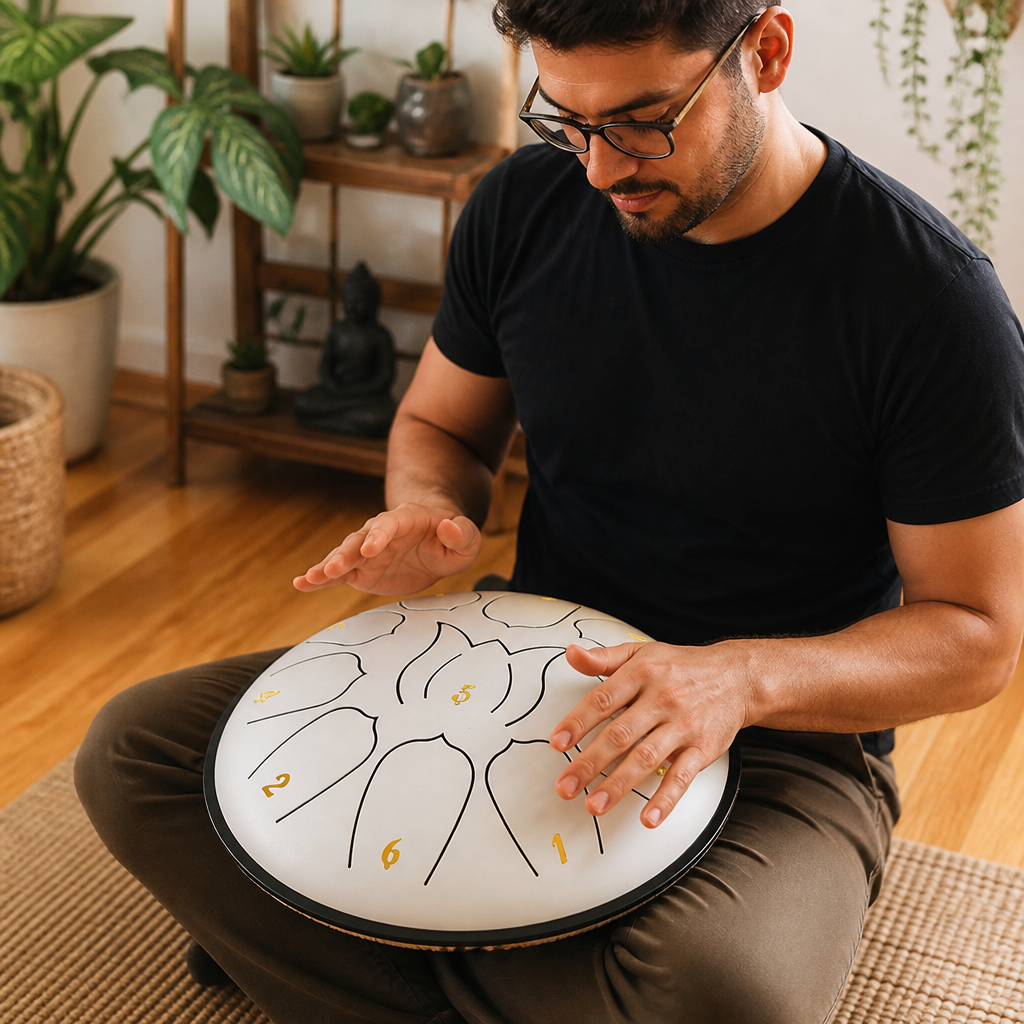 Handcrafted Carbon Alloy Handpan Drum