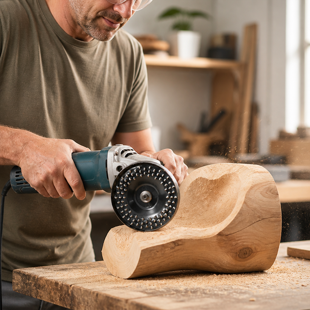 Hollow-Tooth Fast Material-Removal Wood Carving Disc