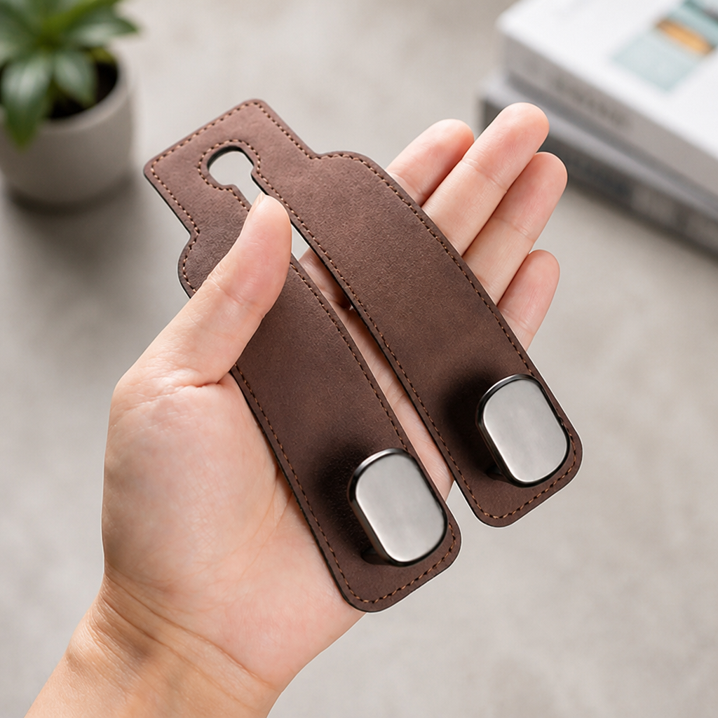 Metal Double-Hook Headrest Hanger (Universal Fit)