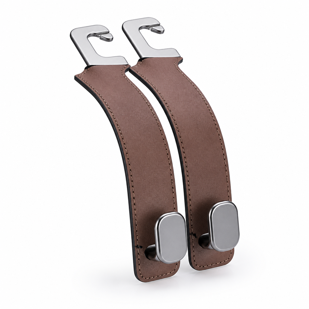 Metal Double-Hook Headrest Hanger (Universal Fit)