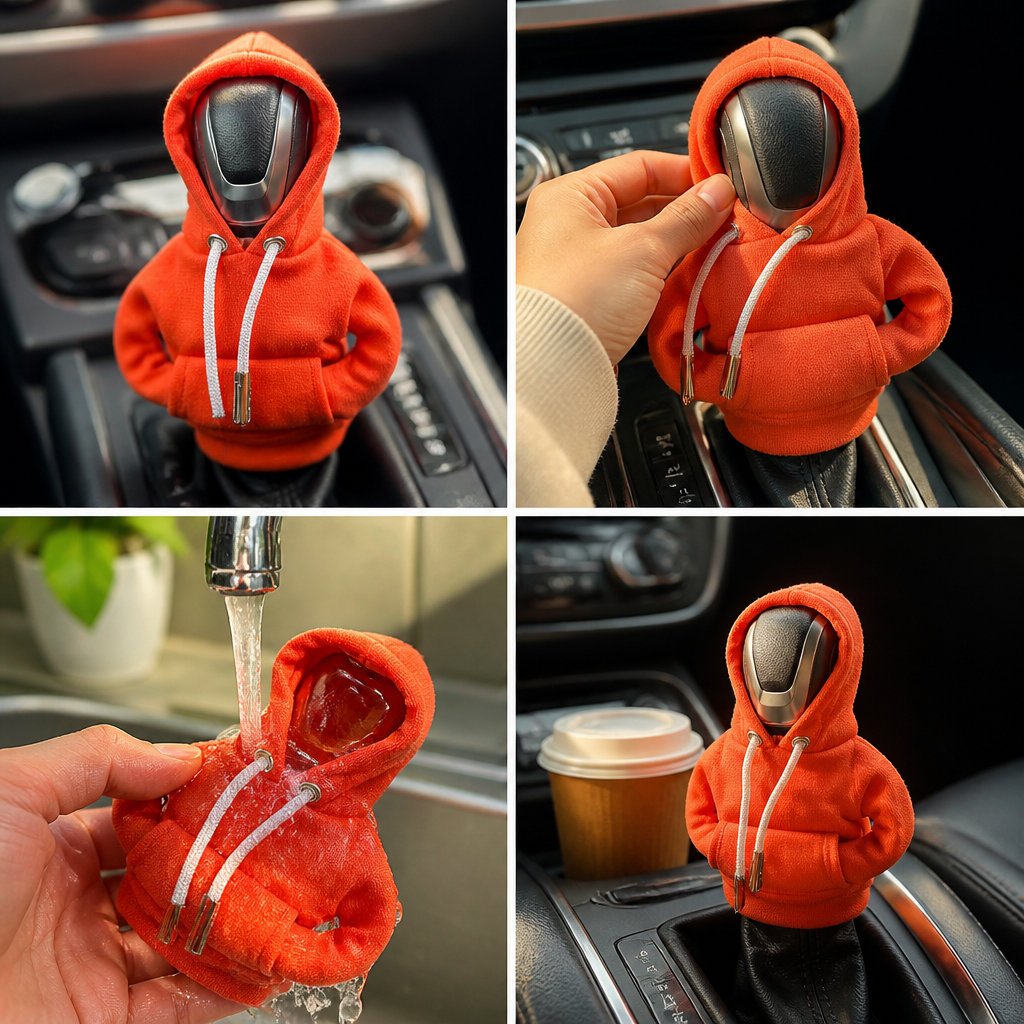 Plush Suede Hoodie Gear Shift Cover (Universal Fit)