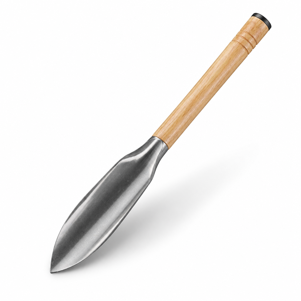 Rust-Free Steel & Ergonomic Non-Slip Wood Handle Gardening Shovel