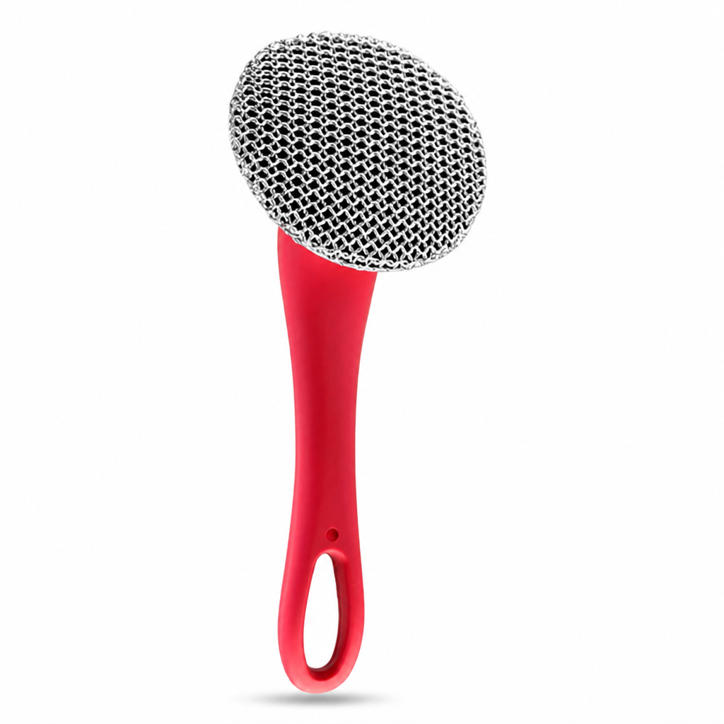 Stainless Steel Scrubber Kitchen Brush (Long Handle)