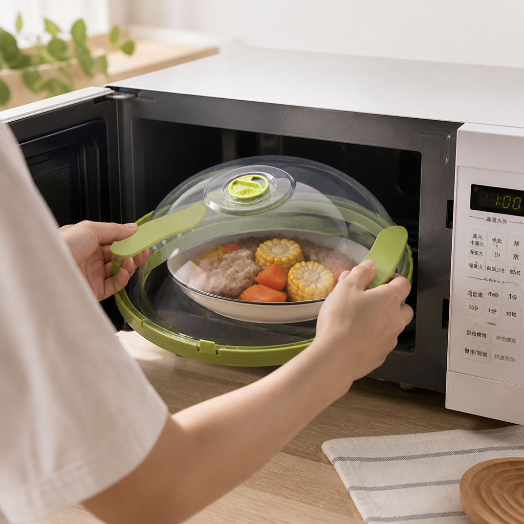 Steam-Release Microwave Cover (Adjustable Vents)