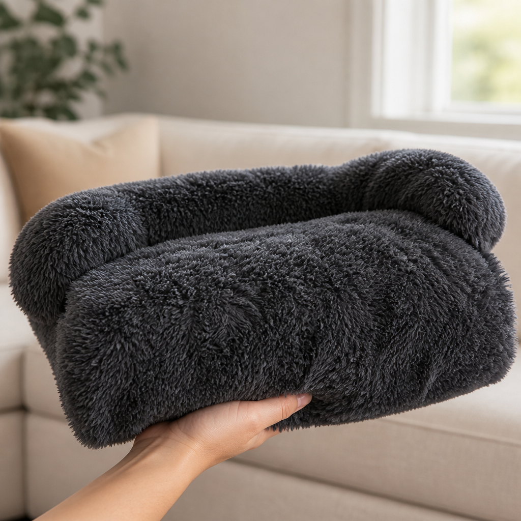 Ultra-Soft Plush & Water-Repellent Dog Sofa Protector
