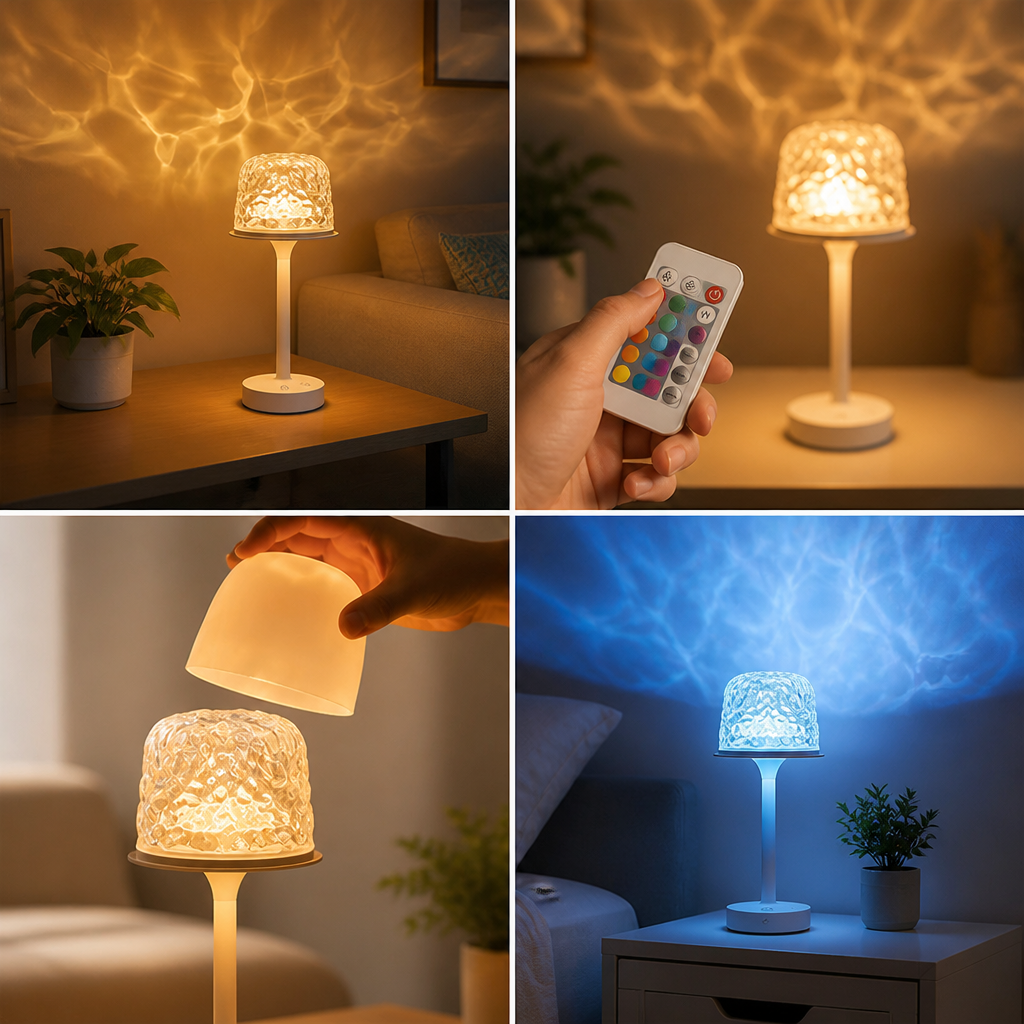 Wireless Remote Aurora Wave Projection Lamp