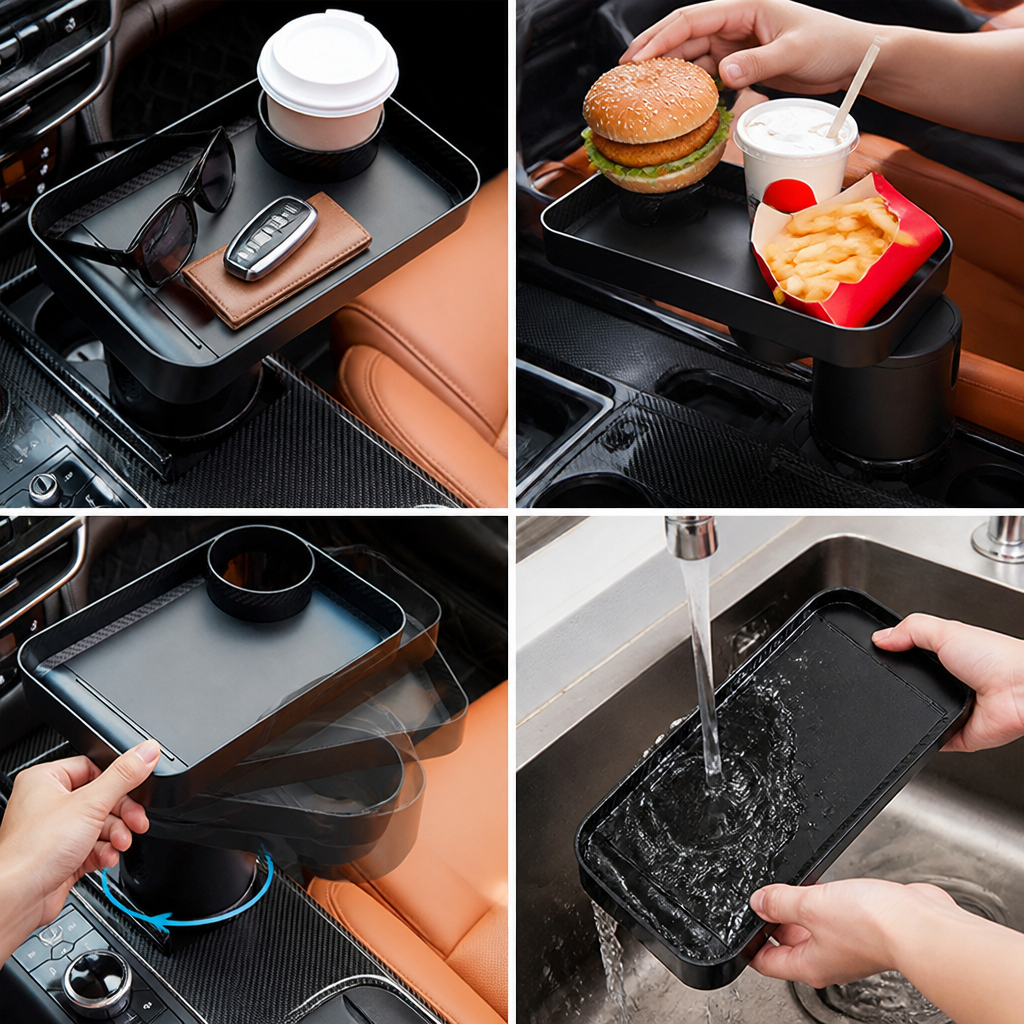 360° Rotating Car Cup Holder Extender (Universal Fit)