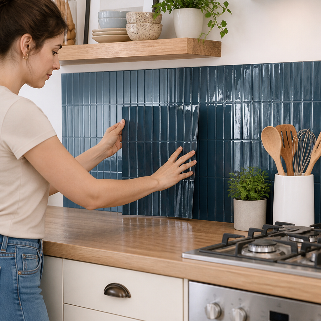 3D Textured Self-Adhesive Wall Tiles (Removable) (Set of 10)