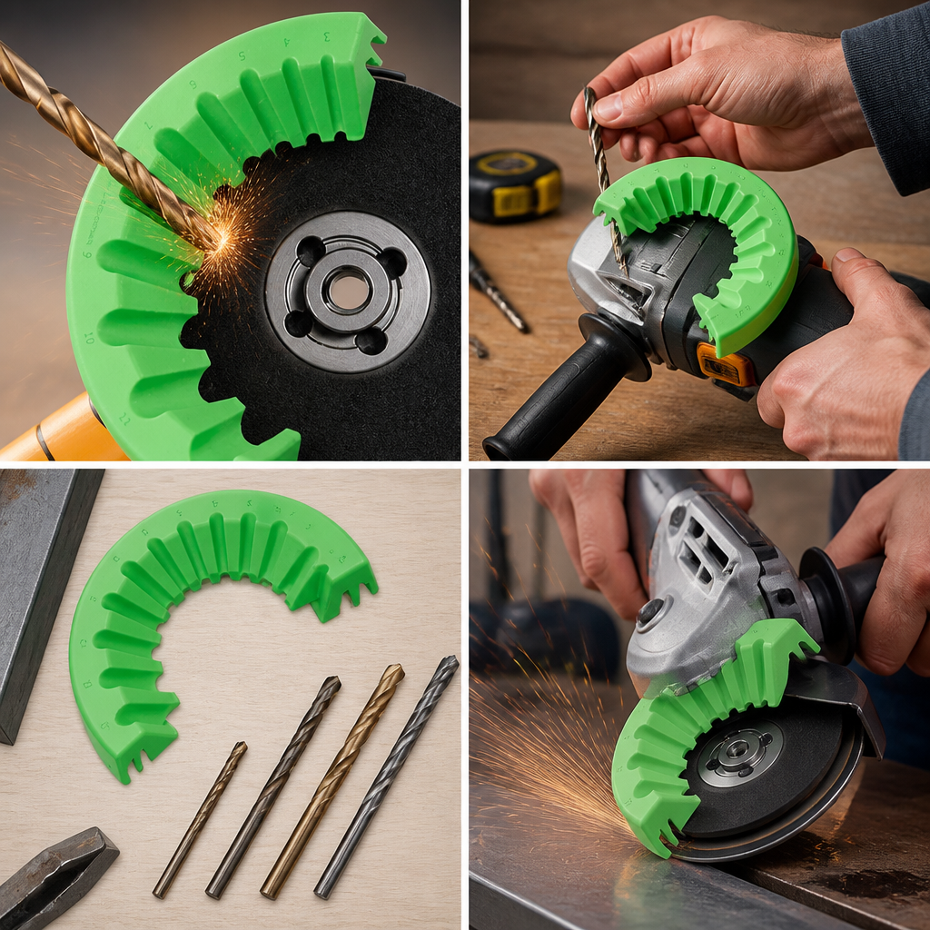5-Second Universal Drill Bit Sharpener (Angle Grinder Compatible)