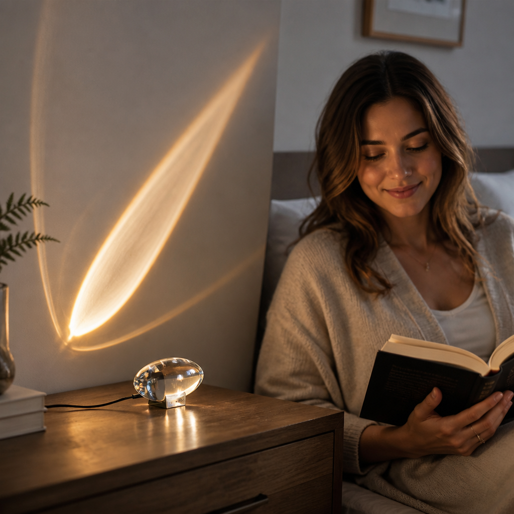 Adjustable Oval Crystal Sunset Projection Lamp (3 Lighting Modes)