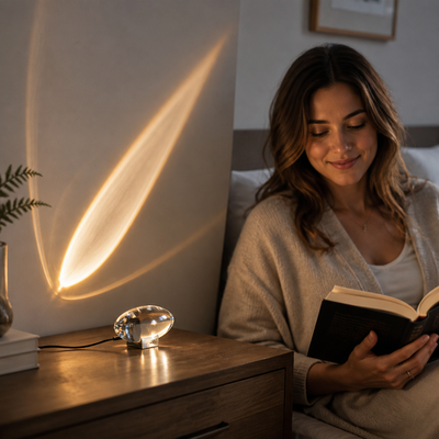 Adjustable Oval Crystal Sunset Projection Lamp (3 Lighting Modes)