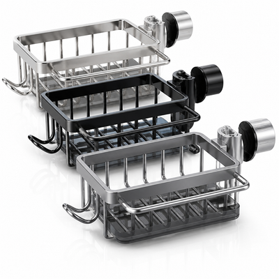 Aluminum Fast-Drain Faucet Organizer (Clip-On)