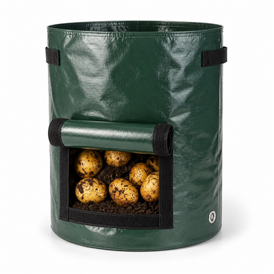Breathable Front Harvest Potato Grow Bag