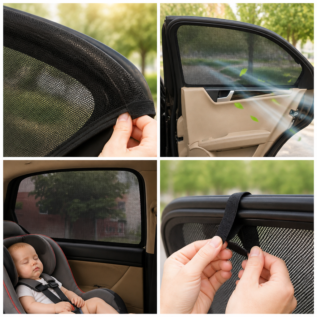 Breathable UV & Insect-Blocking Car Window Sunshade