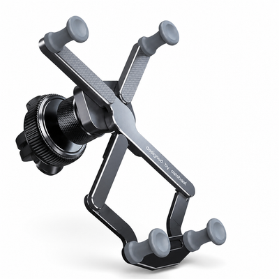 Concealed One-Hand Lock & 360° Air Vent Phone Mount
