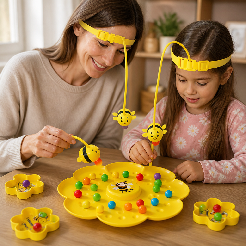 Concentration-Boosting Bee-Themed Dexterity Game (2–4 Players)