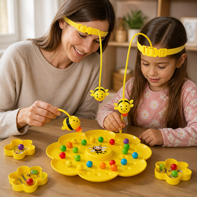 Concentration-Boosting Bee-Themed Dexterity Game (2–4 Players)