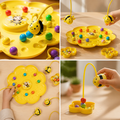 Concentration-Boosting Bee-Themed Dexterity Game (2–4 Players)
