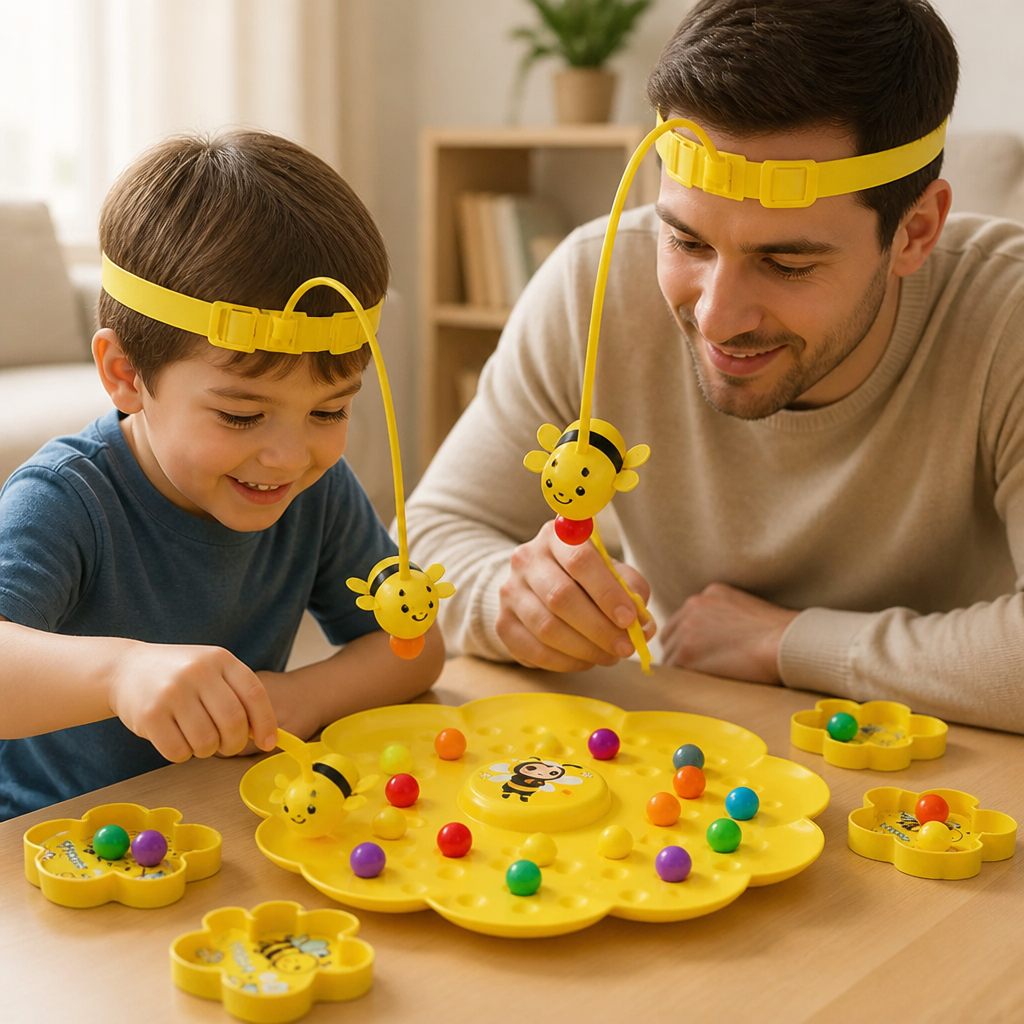 Concentration-Boosting Bee-Themed Dexterity Game (2–4 Players)