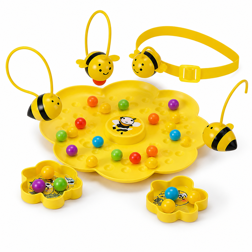 Concentration-Boosting Bee-Themed Dexterity Game (2–4 Players)