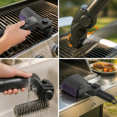 Cordless Electric Adjustable Head Grill Brush