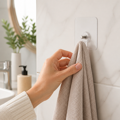 Damage-Free Strong Adhesive Wall Hook (Holds 10 kg)