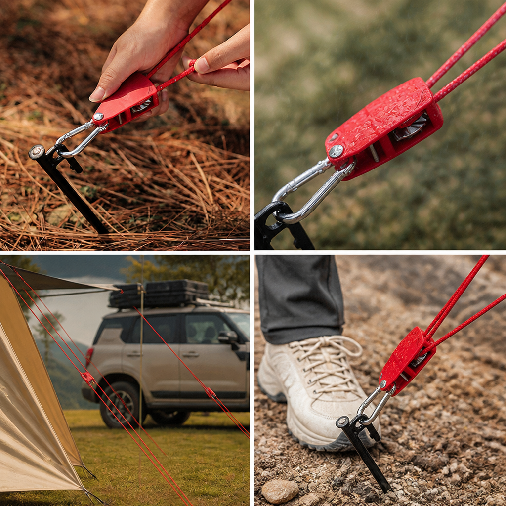 Durable Nylon Reflective Tent Fastener (Set of 4)