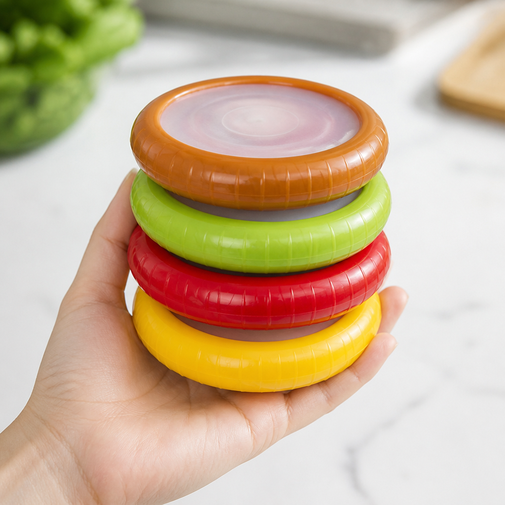 Elastic-Lid Airtight Produce Storage Container (Set of 4)