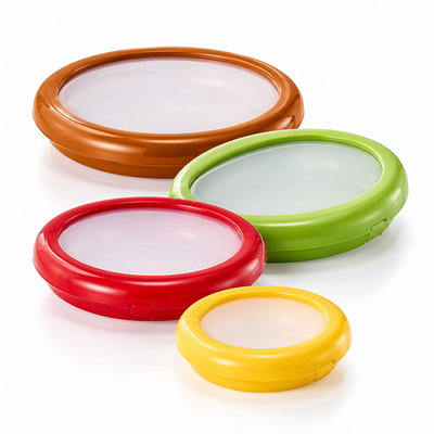 Elastic-Lid Airtight Produce Storage Container (Set of 4)