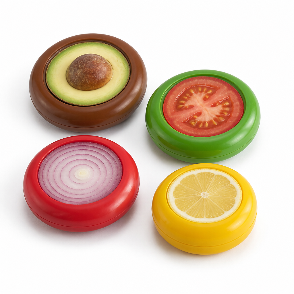 Elastic-Lid Airtight Produce Storage Container (Set of 4)