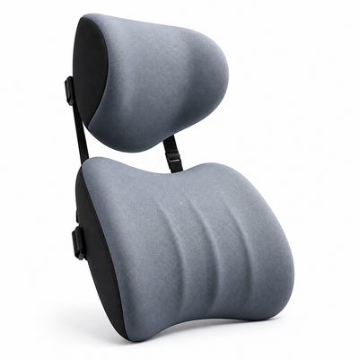 Ergonomic Memory Foam Car Headrest & Lumbar Pillow