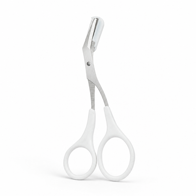 Ergonomic Stainless Steel Eyebrow Trimmer Scissors (With Protective Cover)