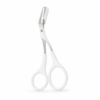 Ergonomic Stainless Steel Eyebrow Trimmer Scissors (With Protective Cover)