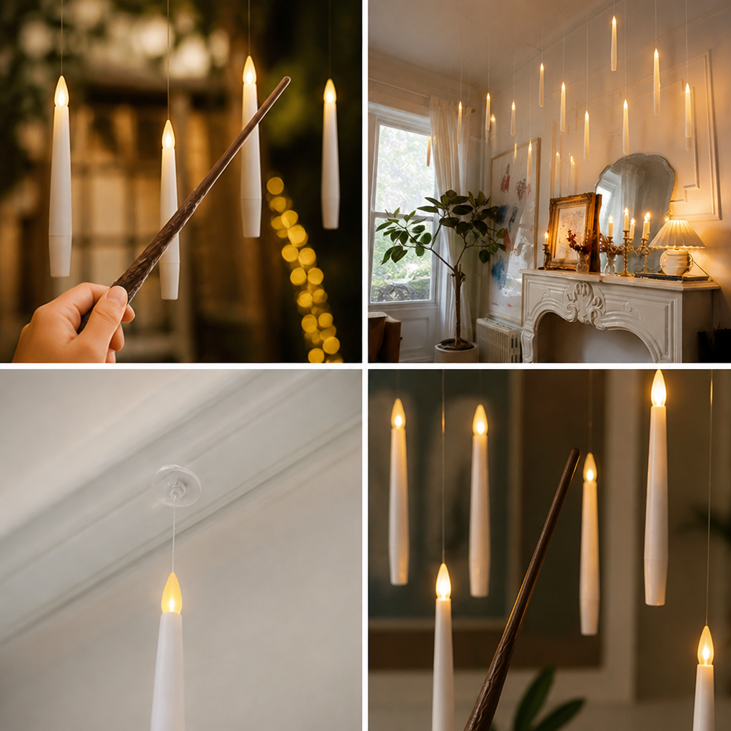 Flameless Floating Candles (Magic Wand Remote)