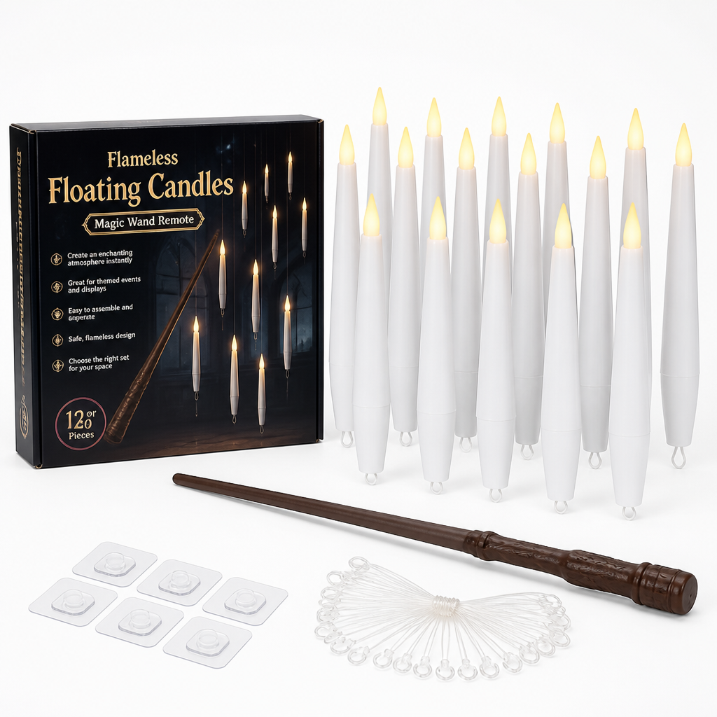 Flameless Floating Candles (Magic Wand Remote)