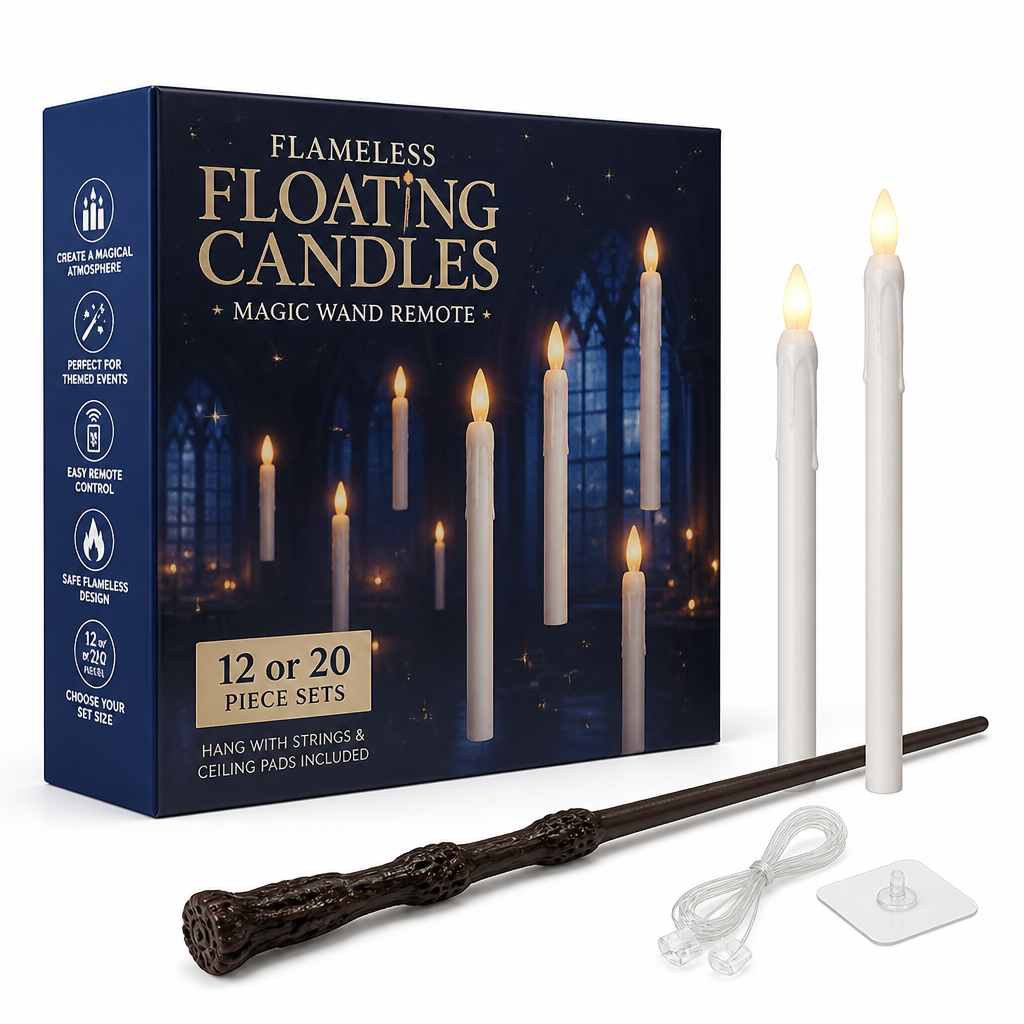 Flameless Floating Candles (Magic Wand Remote)