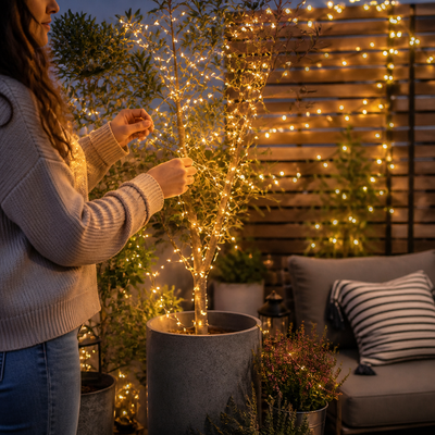 Flexible Waterproof Copper Wire LED String Lights (8 Modes)