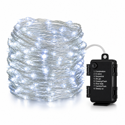 Flexible Waterproof Copper Wire LED String Lights (8 Modes)