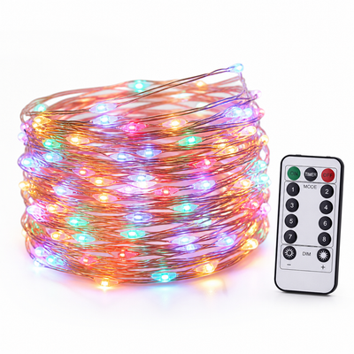 Flexible Waterproof Copper Wire LED String Lights (8 Modes)