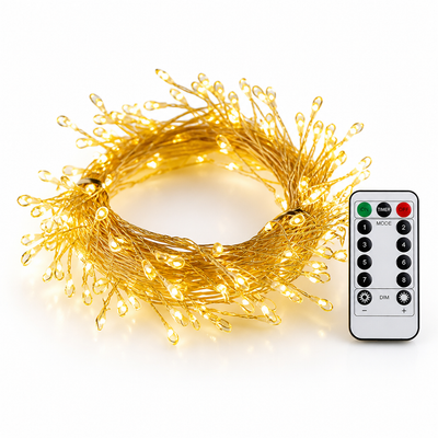 Flexible Waterproof Copper Wire LED String Lights (8 Modes)