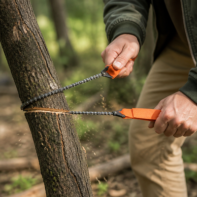 Foldable 65Mn Steel Hand Chain Saw (Includes Pouch)