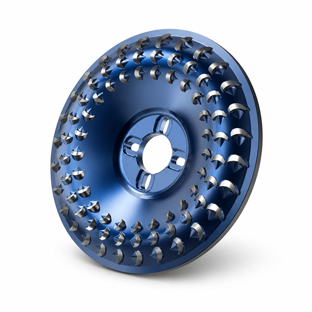 Hollow-Tooth Fast Material-Removal Wood Carving Disc