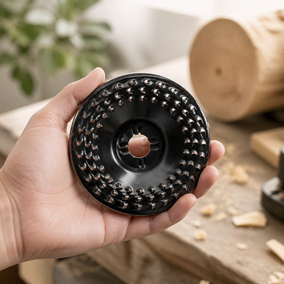 Hollow-Tooth Fast Material-Removal Wood Carving Disc