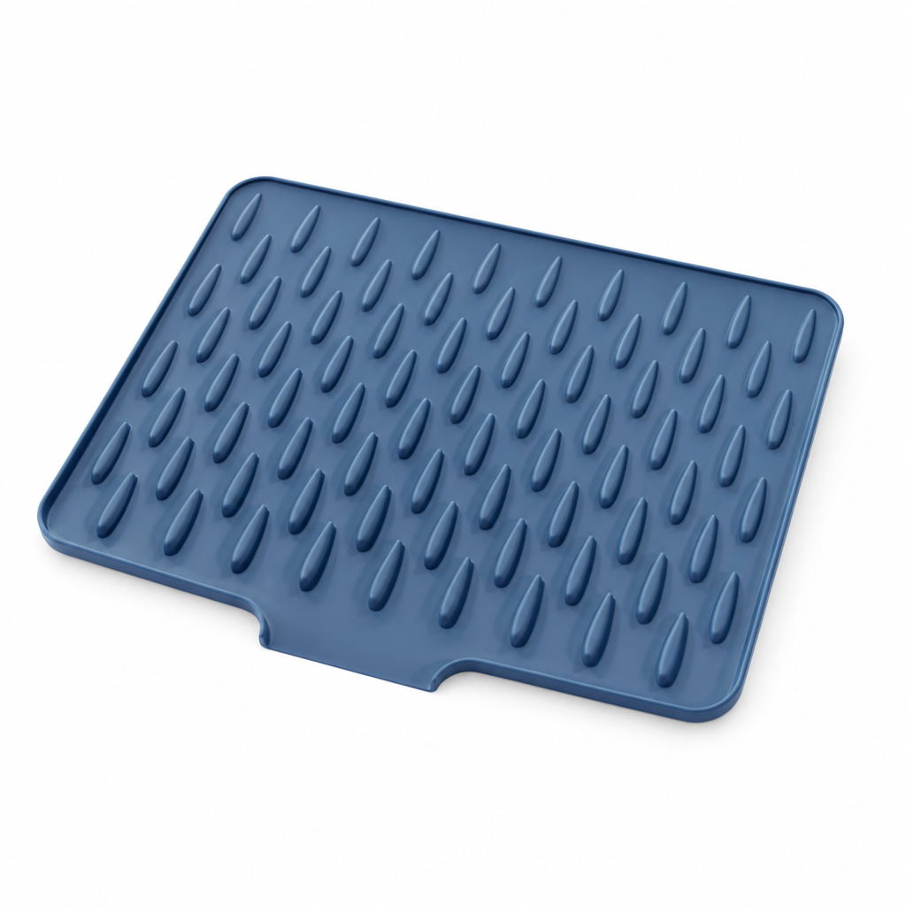 Inclined-Drain Heat-Resistant Silicone Dish Drying Mat