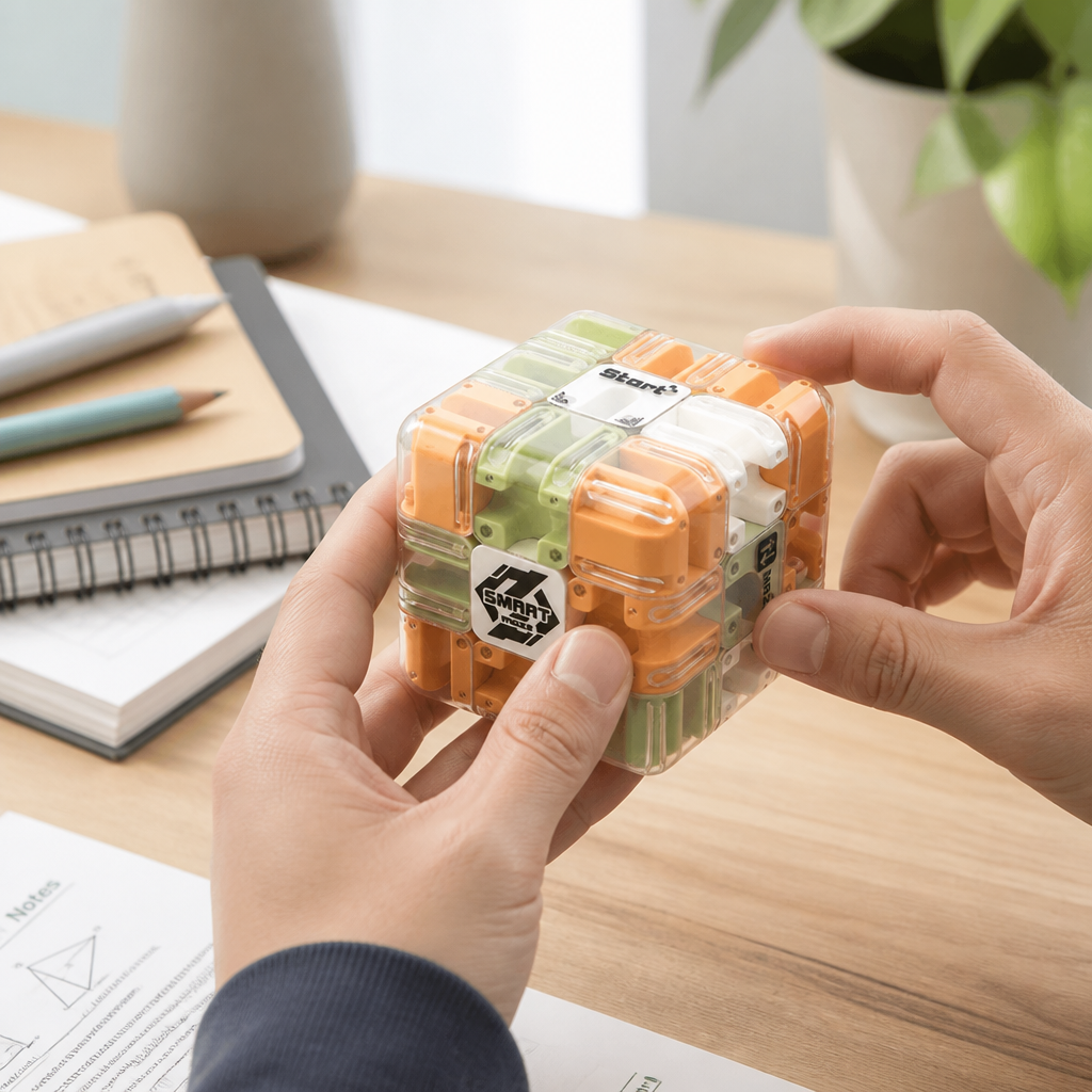 Interactive Educational 3D Maze Puzzle Cube (Travel-Friendly)
